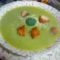 Суп-пюре с брокколи с сухариками и сыром