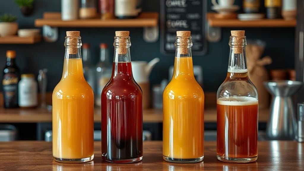Syrups for a coffee shopфото